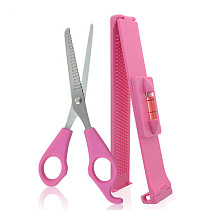 DIY Hair Styling Tools Hair Cutting Scissors Hairdressing Hair Bangs Fringe Cutter Hair Trimmer with Ruler for Lady