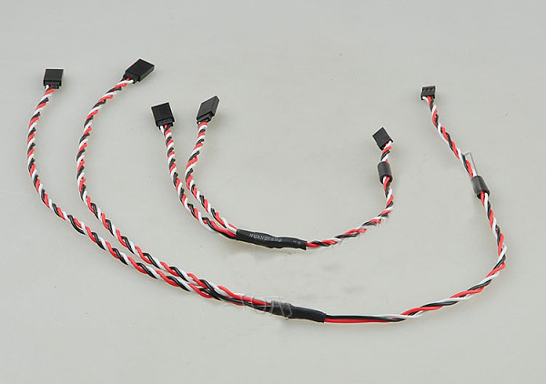 F06466 300mm Extansion Wire Cable Anti-interference Cable Twisted Wire with Magnetic fit for Futaba / JR
