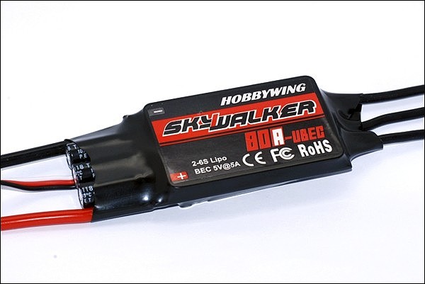 Hobbywing SkyWalker UBEC 80A BEC 2-6S Lipo Speed Controller Brushless ESC for RC Drone Helicopter Aircraft