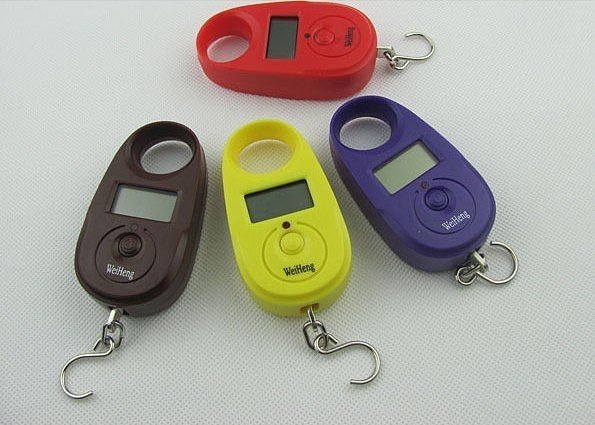 F03349 25Kg/5g 25kg 5g 25kg-5g Mini Digital Display Hanging Luggage Fishing Weighing Electronic Hook Scale KG LB