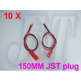 10Pairs 150mm 15cm JST CONNECTOR PLUGS PLUG WIRES for RC PLANE BEC LIPO BATTERY