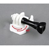 360 Turntable Quick Release Buckle Connector Tripod Adapter White for GoPro Hero 3+/3/2/4/5 Camera