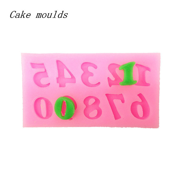 F15234 Fondant Cake Baking Mold Tool Alphanumeric Letter Words Shape Silicone 3D Modeling Decoration DIY Soap Candy Ice