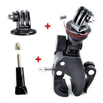 Fast Clip Release Bike Handbar Mount Dia 17-35MM Bar + Tripod Mount Adapter + Long Screw with Cap for GoPro HERO 3