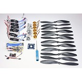 F02015-C 6 Axis Foldable Rack RC Quadcopter Kit with QQ Super Flight Control+1000KV Brushless Motor + 10x4.7 Propeller +