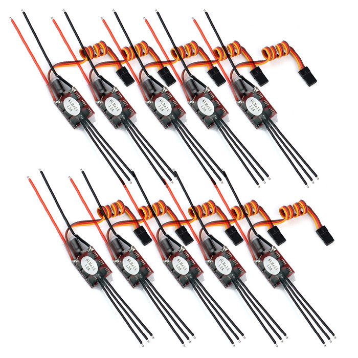 10pcs RW.RC BLHELI 12A Brushless ESC BLHELI 14.2 Speed Controller 2-3S For 160-250 Multiple Rotors FPV DIY RC Drone Quad