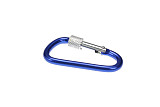 6# D-type Screw Lock Carabiner Climbing Camp Keychains Clips Hooks 1 PCS Color Random
