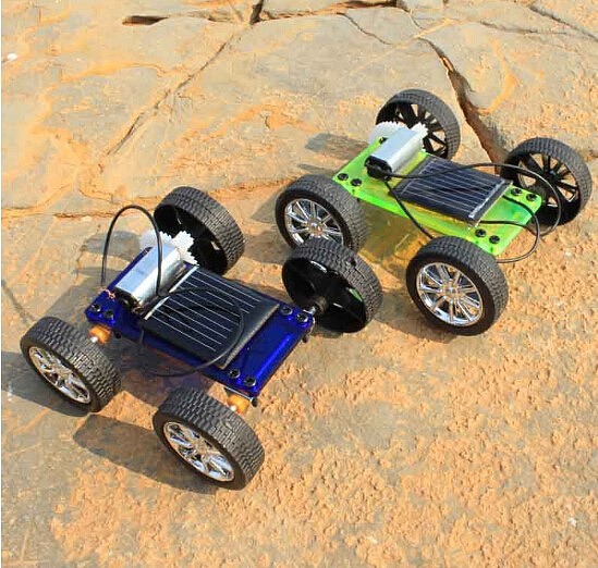 Assembly Mini Solar Powered Toy DIY Car Kit Children Gift Educational Puzzle IQ Gadget Hobby Robot Newest 8x6.8x3.2 cm