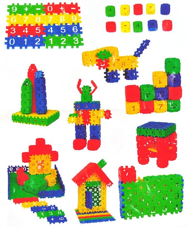 S13471 JingQ Blocks Construction Assembling Toy DIY Block Set Educational Jigsaw with Digit for Baby Children Kids