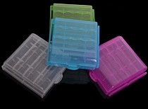 2Pcs AA / AAA Ni-MH Battery AKKU Plastic Case Holder Storage Box Colorful