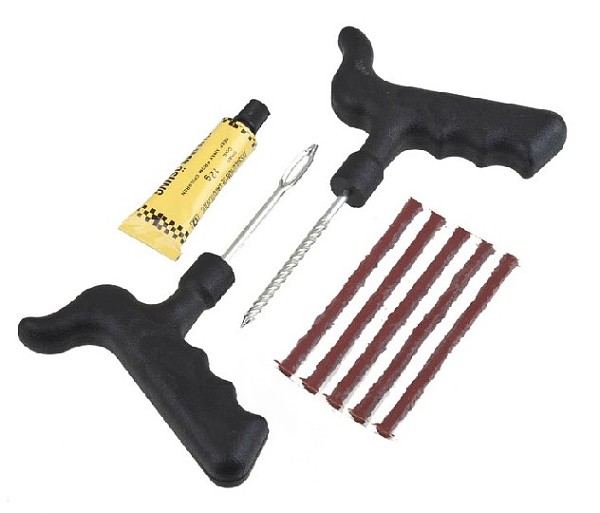 Car Bike Auto Tubeless Tire Tyre Puncture Plug Repair Tool Kit Safety 5 Strip