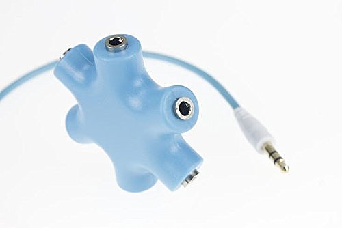 6-Way 3.5mm Stereo Audio Headphone Splitter Cable Headset Hub Adapter for MP3 MP4 Mobile Phone DVD Player
