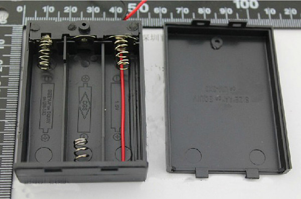 F07854-A Battery Case With switch Storage Clip Holder Box for 3 x AA Battery