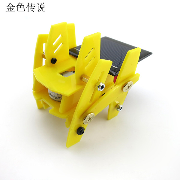 New Version funny DIY Puzzle Toys Educational Toys Solar Quadruped Robot 7.5*7.5*7.5cm 4WD Smart Robot Chassis RC Toy