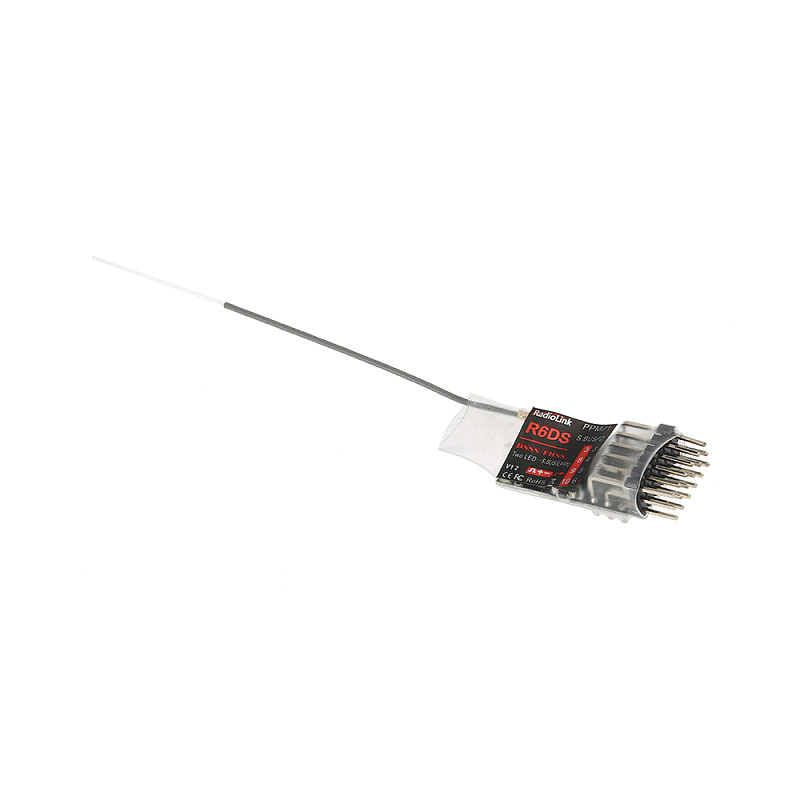 RadioLink Smallest Receiver R6DS RX PPM PWM SBUS Output 2.4G 6CH 3ms Response for FPV Drone Helicopter AT9 AT9S AT10