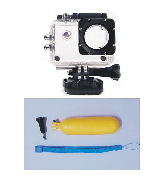 xt-xinte Camera Protective Case Housing Waterproof Case + Floating Handheld Stick Floaty Grib W/ Wrist Strap for SJ4000
