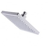 F12123 Bathroom LED Light Discoloration Square Top Spray ABS Plastic Shower Head 8 Inch 200mm Nozzle LD8030-B1