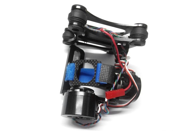F07464 Aluminum 2-Axis Gimbal Camera Mount PTZ w/ Brushless Motor Controller for Gopro 2/3 FPV DJI Phantom Black