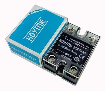 Hoymk SSR-10AA 10A 80-280V AC to 24-480V AC SSR 10AA Single Phase Solid State Relay