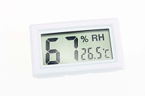 F10184 Mini Digital LCD Thermometer Hygrometer Temperature Humidity Freezer Sensor Car Usage White