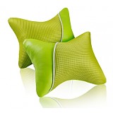 F12083 A Pair Fresh Green Auto Car Protection Shoulder Pad Cover Cushion Head Neck Rest Pillow for Four Seasons