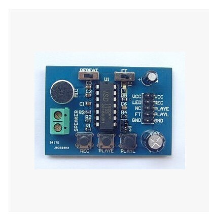 Blauwe PCB Versie ISD1820 Voice Board Module (-Microfoon) Geluidsopname Module