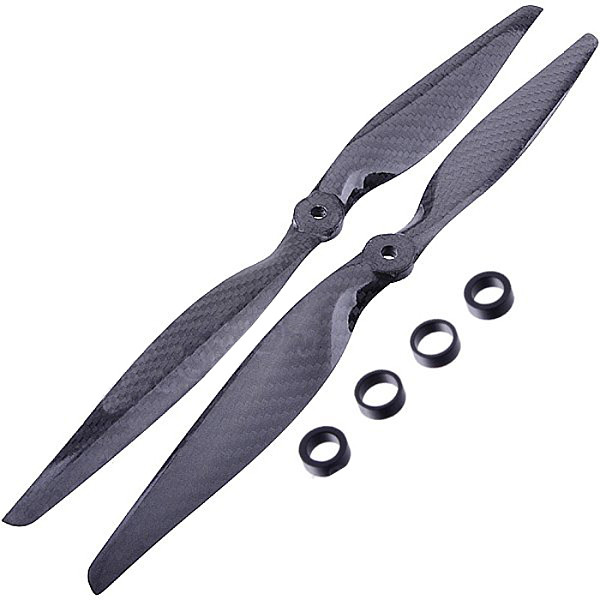 4 Pairs 13x4.0 3K Carbon Fiber Propeller CW CCW 1340 CF Props Cons For Quadcopter Hexacopter Multi Rotor UFO