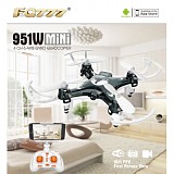 FQ777 951W WIFI Mini Pocket Drone FPV 4CH 6-axis gyro Quadcopter with 30W Camera Smartphone Holder Transmitter