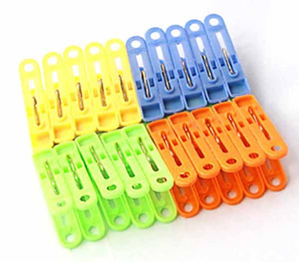 400Pcs Mix Color Plastic Clothes Clip Cothespin Pegs Racks Clip