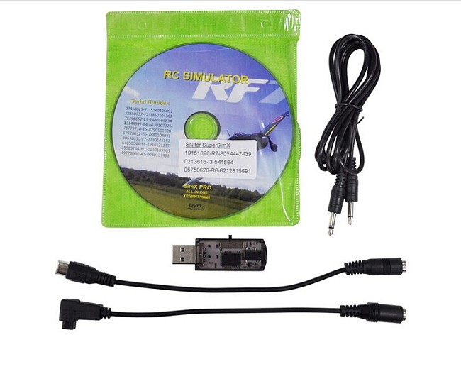 20 In 1 USB RC Heli Aircraft Car Simulator Cable RF-G 6.5/6/5 Online PX4.0 XTR FMS A-Fly VRC2