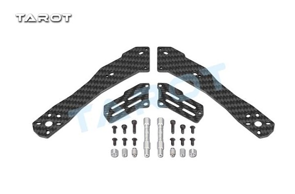 1 Set Tarot Spare Part Half-Carbon Fiber Back Arm TL280F2 Fiber Front Arm TL280F1 for 4-Axis Quadcopter
