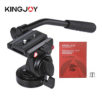 Kingjoy Flexible Aluminum Camera Tripod Head Fluid Video Tripod Head For Canon Nikon and Other DSLR Cameras