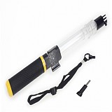 Transparent Float Extension Pole Handheld Monopod + Mini Adapter for HD