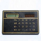 F04703 Portable Ultra-thin Mini 8 Digits Solar Power Credit Card Style Calculator