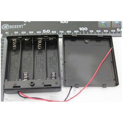 F07855-A Battery Case With switch Storage Clip Holder Box for 4 x AA Battery