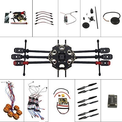 Helicopter Drone 6-axis Aircraft Kit Tarot 680PRO Frame 700KV Motor GPS APM 2.8 Flight Control No Battery Transmitter