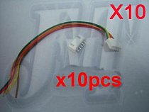F00156-10, 10pcs 4S 14.8v 26AWG 26# Balance Charger Extension Cable & Plug