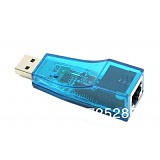F05618 Transparent Blue USB 1.1 Network Card External LAN Card Adapter Connector 10/100Mb