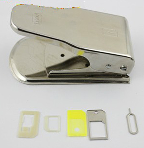 Micro SIM Card Dual Cutter For iPhone 5 4 4S ipad mini With Adapter Tray Eject Pin