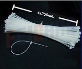 250pcs 4mm*250mm Nylon Cable Tie Zip,Fasten wire,Self Locking wrap,RC model,Daily /Electrical appliances