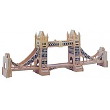 F09647 Wooden 3D Puzzle England Tower Bridge Building DIY Hand-assembled Educational Toys for Children