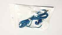 1.2M Imitation Metal Shell In-Ear Headset Headphones Earphones 3.5mm for Smartphone MP3 MP4 Color Blue