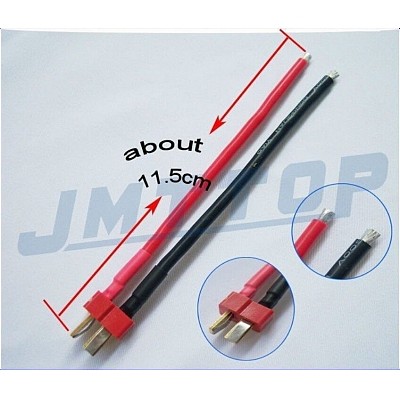 Deans Style T Plug Male Connector Silicone Wire With 11.5CM 14awg
