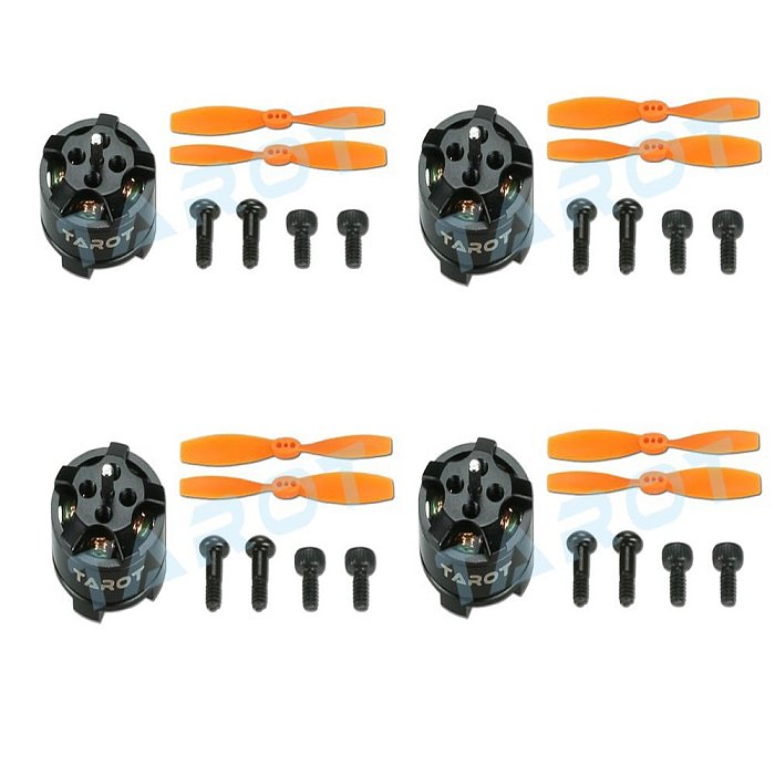Tarot 4 Sets/Lot MT1104 4000KV Brushless Motor with Propellers TL150M1 for DIY FPV Mini 120 130 Multi-rotor RC Racing Qu