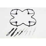 Protection Cover Blades Guard Black with 2 sets H107-A02 Blades Propeller for Hubsan X4 H107L Quadcopter
