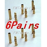 6Pairs Thick Gold Plated 4.0mm Bullet Connector ( banana plug ) For ESC Battery