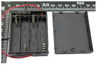 F07857-A Battery Case With switch Storage Clip Holder Box for 4 x AAA Battery