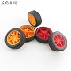 JMT 2Pcs 2*30mm Red / Yellow Rubber Fine Texture Wheel Small Wheels DIY Toy Accessories for Car
