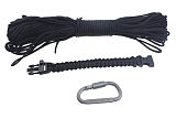 Outdoor Survival Kit Lifeline with Umbrella Rope+Whistle and Climbing