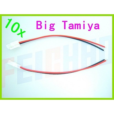 10 pairs Big Tamiya battery connector plug & socket 20cm length